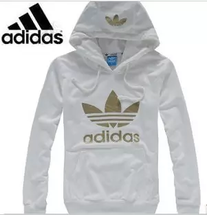 adidas coton veste mode hoodie pas cher 2012-2019U blanc or